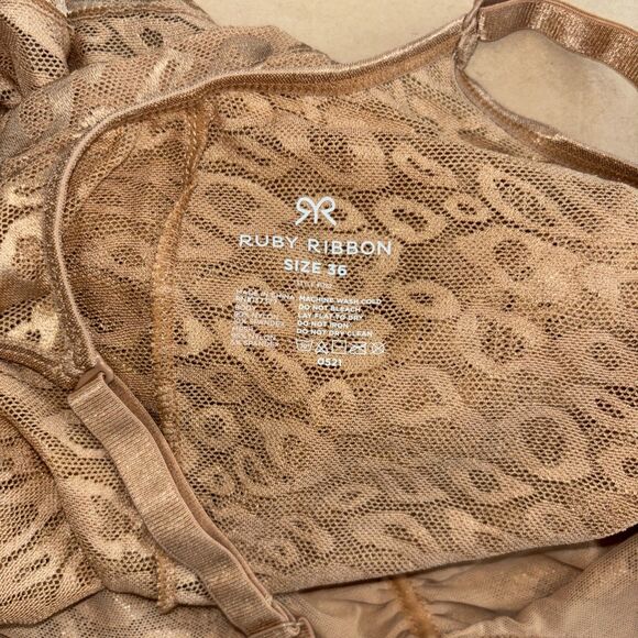 RUBY RIBBON Allure Cami #1762 Beige Leopard Print Size 36 - Picture 7 of 8